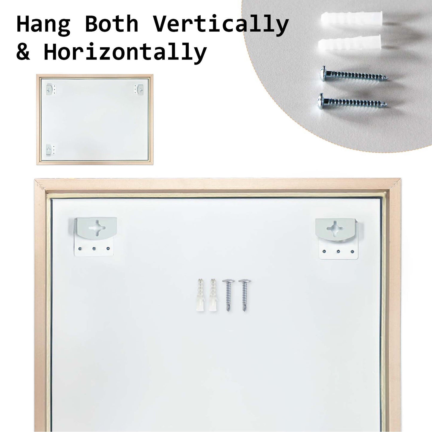 Wall Mirror Rectangular Frame Bathroom 70x90cm Antique Brown